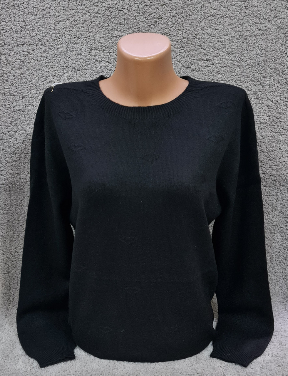 Жіночий светр джемпер із круглим коміром демісезонний однотонний