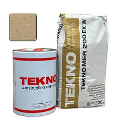 Гидроизоляция для бассейна, УФ-стойкая, двухкомпонентная Teknomer 200 ЕХ-W/Текномер 200 ЕХ-ВВ  уп.30л Бежевая