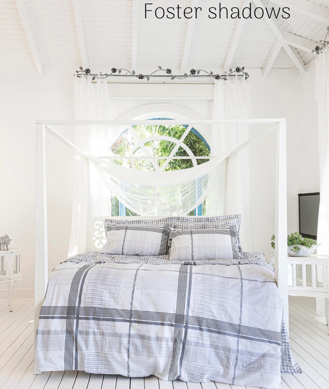 Постільна білизна Altinbasak  євро розмір ранфорс Foster shadows, фото 1