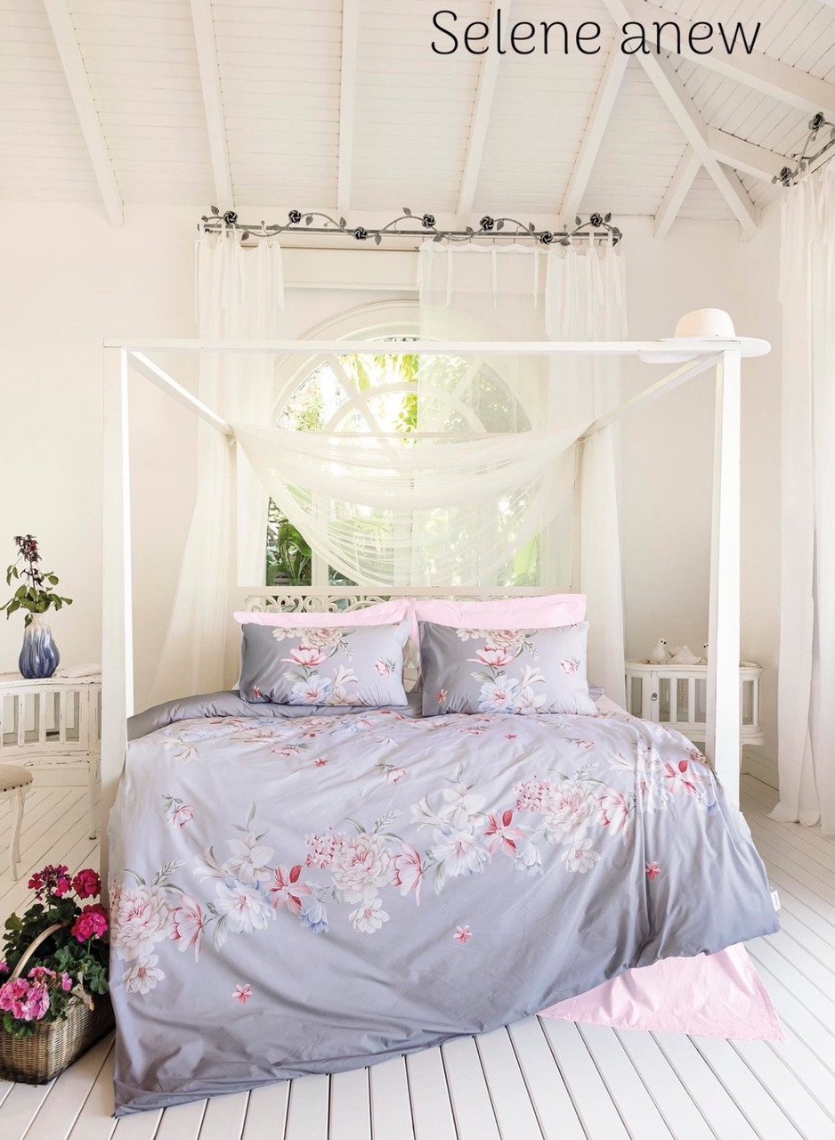 Постільна білизна Altinbasak  євро розмір ранфорс Selene anew, фото 1