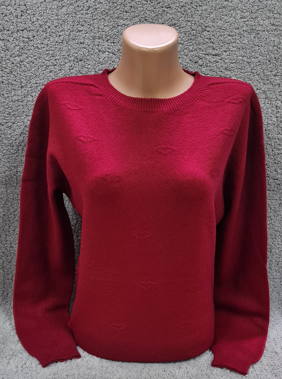 Жіночий светр джемпер із круглим коміром демісезонний однотонний