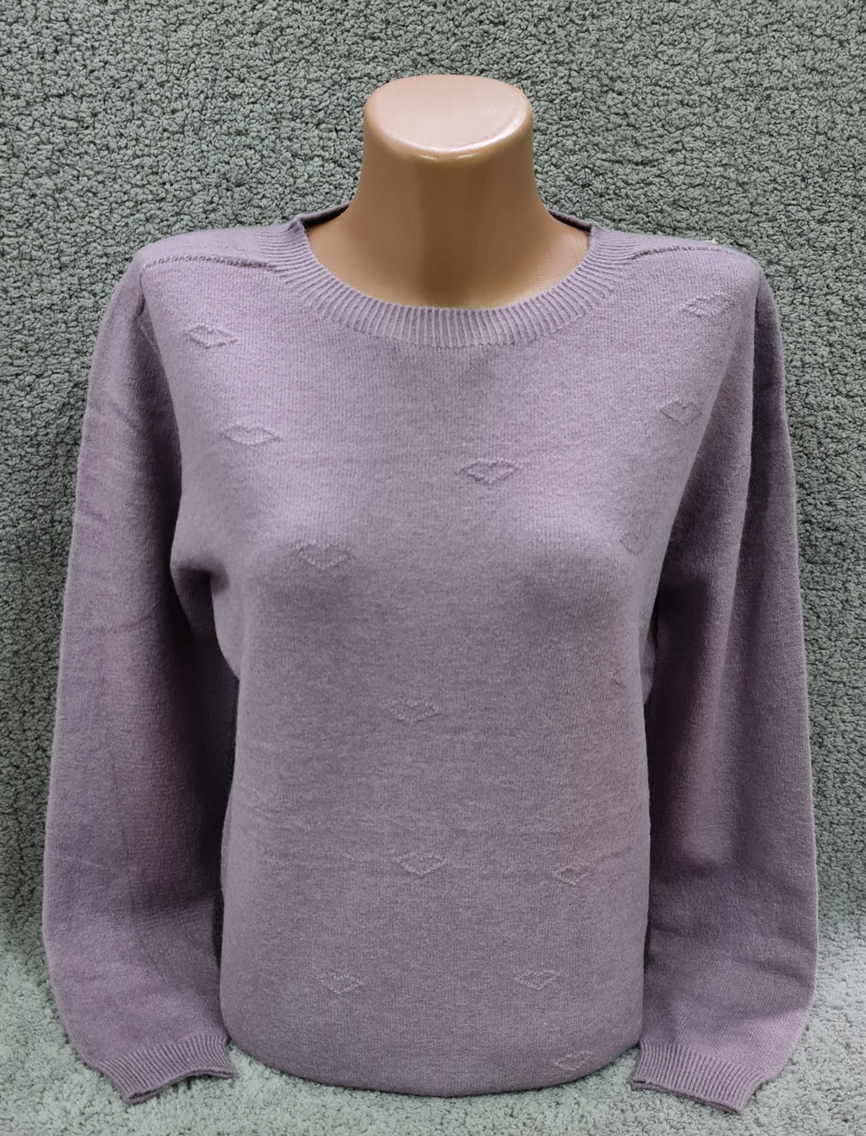 Жіночий светр джемпер із круглим коміром демісезонний однотонний