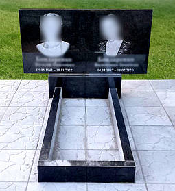 Пам'ятник подвійний з граніту (100-50-5/8) РВ-01