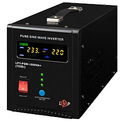 0,7кВт ДБЖ із чистою синусоїдою 12V, LPY-PSW-1000VA+ / Джерело безпербійного живлення / Безперебійник