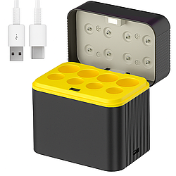 Зарядний пристрій для акумуляторних батарейок (4хАА+4хААА), від USB / Зарядка для батарейок / Кейс для заряджання батарейок