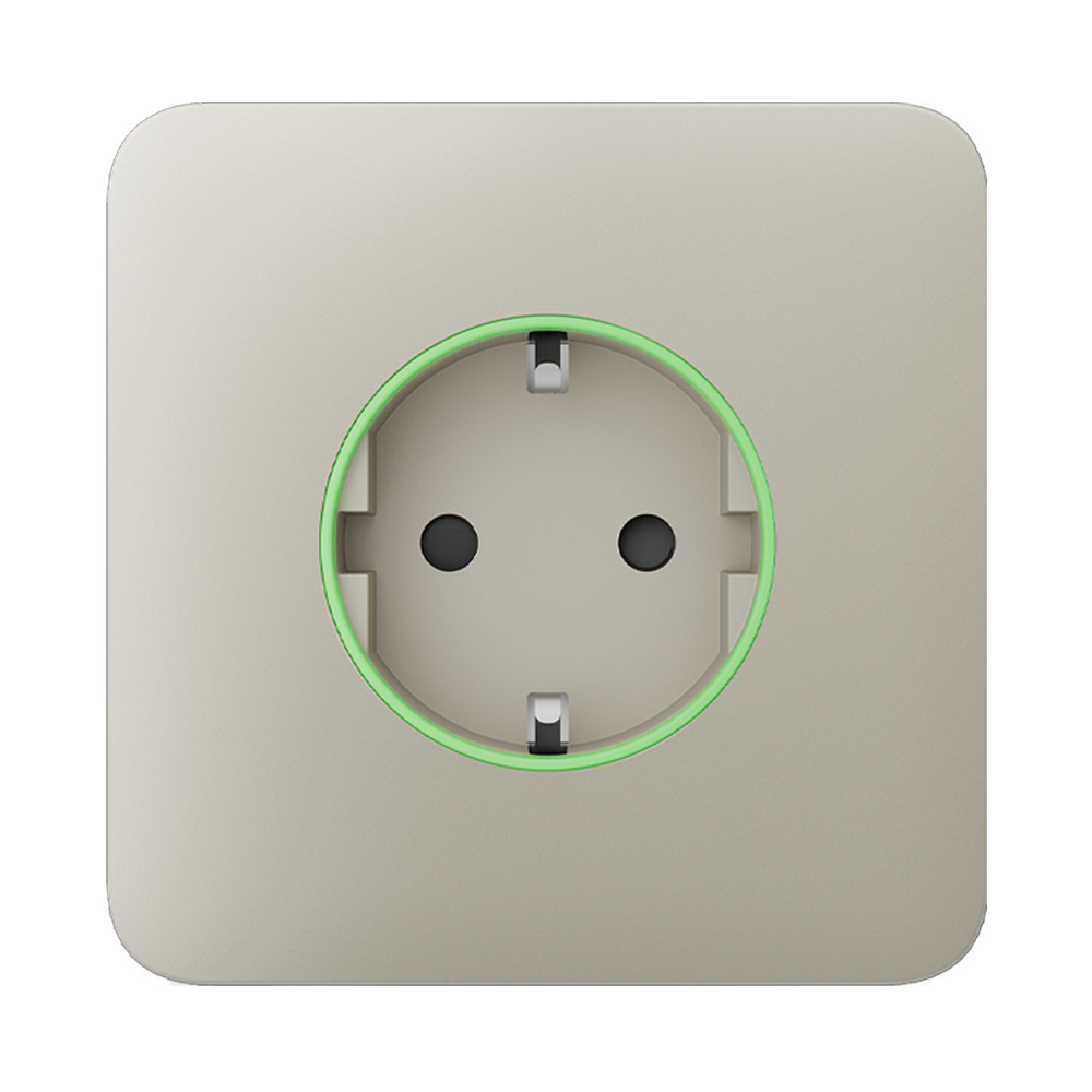 Передня панель Ajax SoloCover (type F) ivory для вбудованої розетки, фото 1