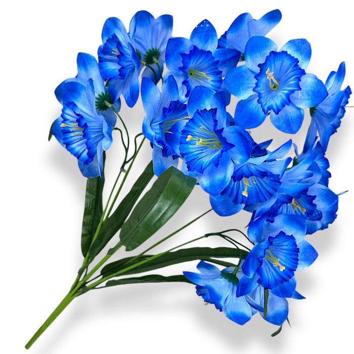 Штучні квіти букет нарциси Райдужні, 52см, фото 1