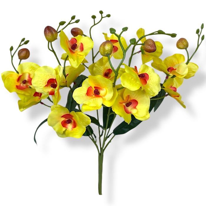 Штучні квіти букет орхідеї Японські з бутонами, 36см, фото 1