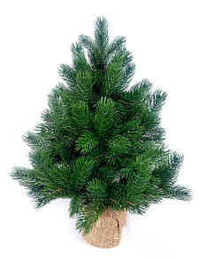 Ялинка новорічна штучна лита Pine Mini в мішковині 70 см зелена