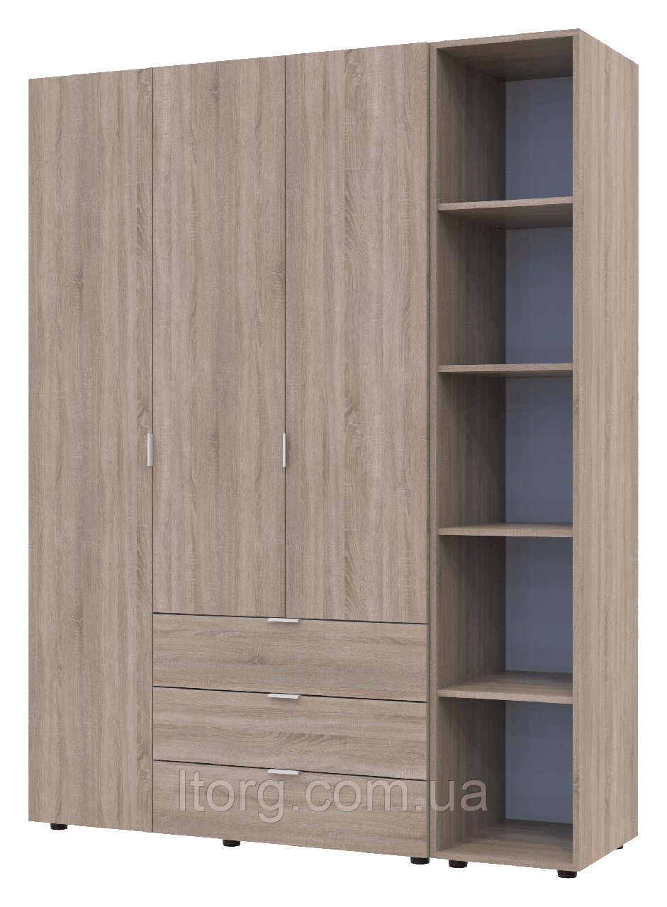 Комплект шаф для одягу Doros Гелар (2 шт.) 154,4х49,5х203,4 см Дуб сонома (DRS-011148), фото 1