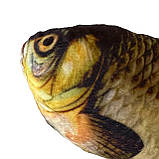 М`яка іграшка Риба антистрес Короп срібний сувенір подушка 38*8*15см (Р86495), фото 3