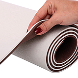 Килимок для йоги та фітнесу TPE двошаровий BLOOM LB7031 Коричневий-білий, фото 4