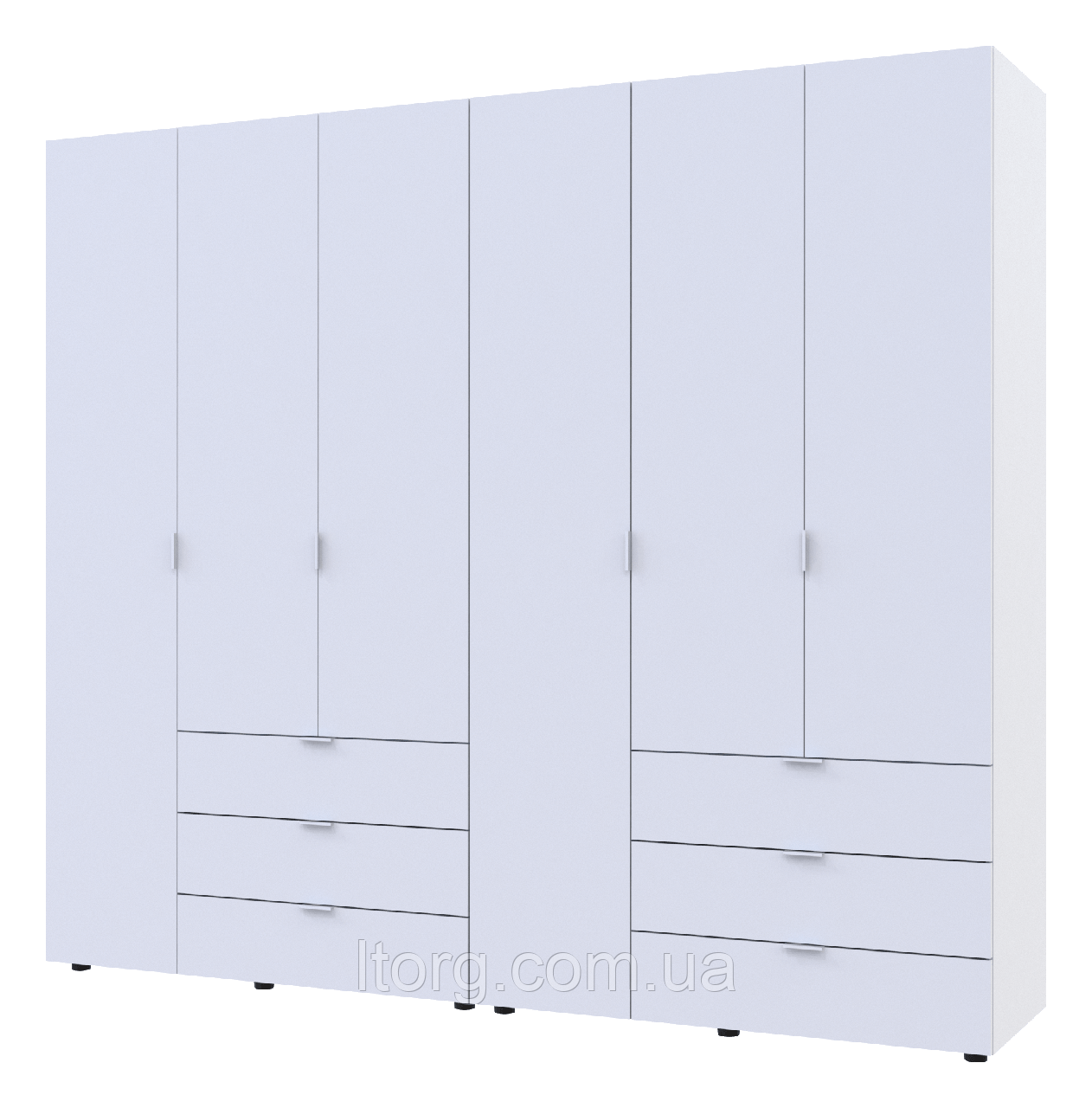 Комплект шаф для одягу Doros Гелар (2 шт.) 232,4х49,5х203,4 см Білий (DRS-011171), фото 1