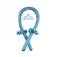 Атласні бігуді з заколкою для красивих локонів, блакитні