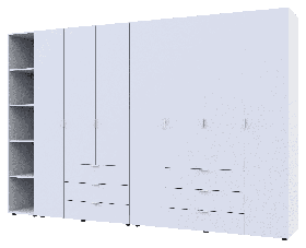 Комплект шаф для одягу Doros Гелар (3 шт.) 309,4х49,5х203,4 см Білий (DRS-011180)