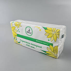 Серветка косметична 150 шт. 20*20 Одеса в пакованні по 7 Ромашка (1 пачка)