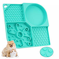 Миска килимок для собак і кішок підлоговий та протиковзкий антистрес