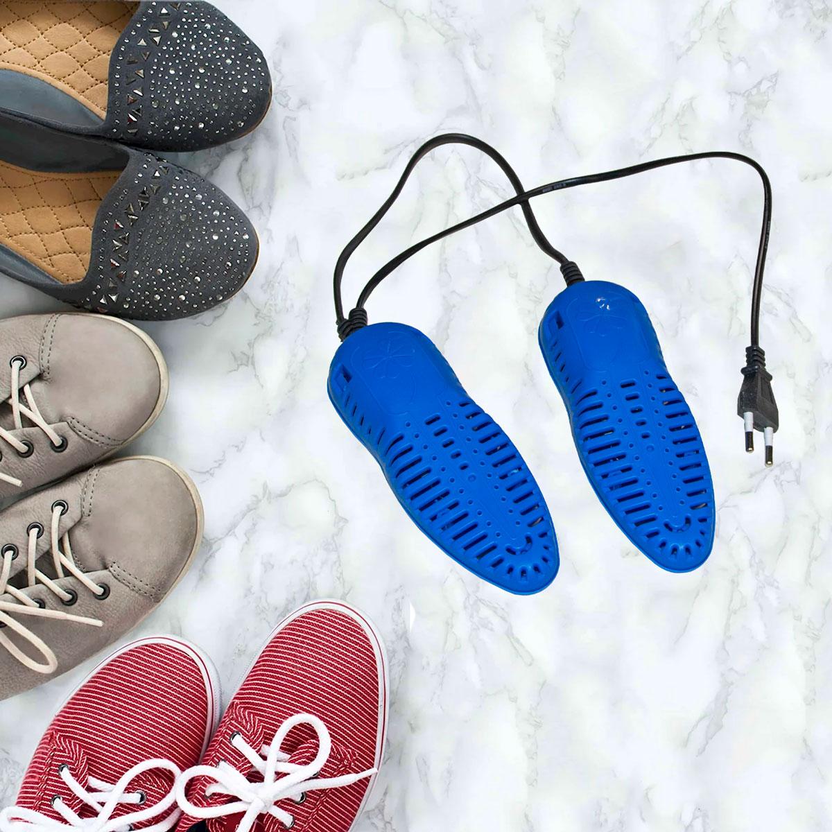 Сушарка для взуття "Туфелька" Синій 8W, електросушарка для черевиків, кросівок - прилад для сушіння взуття