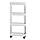 Полиця для ванної на колесах 4 яруси Teeda Білий, етажерка пластикова для кухні та ванної, вузький стелаж, фото 2