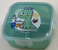 Дитячий ланч бокс на 3 секції з ложкою Boy 500мл