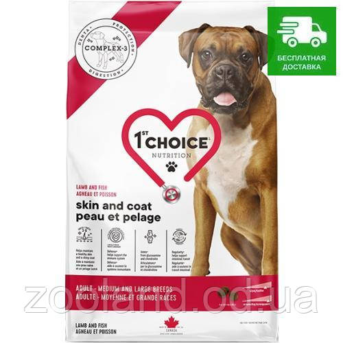 1st Choice Adult Dog з ягням і рибою, 5 кг