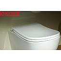 Унітаз підвісний ергономічний Koer TT-0101-T3 520x360x360mm система змиву TORNADO 3.0 (KR5615), фото 3