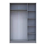 Шафа для одягу Doros Промо Сірий 3 ДСП 135х48х204 DRS-011626 (80737765), фото 2