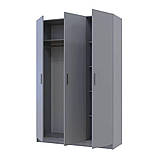 Шафа для одягу Doros Промо Сірий 3 ДСП 135х48х204 DRS-011626 (80737765), фото 4