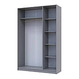 Шафа для одягу Doros Промо Сірий 3 ДСП 135х48х204 DRS-011626 (80737765), фото 6