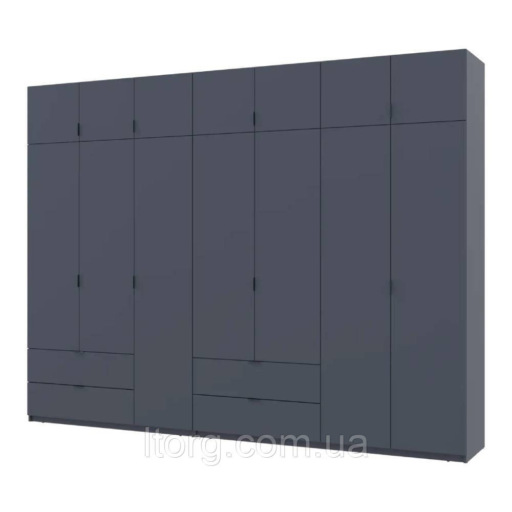 Шафа для одягу Doros Лукас Графіт 3+4 ДСП 280х50х240 DRS-011696 (42005121), фото 1