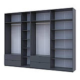 Шафа для одягу Doros Лукас Графіт 3+4 ДСП 280х50х240 DRS-011696 (42005121), фото 3