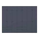 Шафа для одягу Doros Лукас Графіт 3+4 ДСП 280х50х240 DRS-011696 (42005121), фото 4