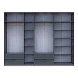 Шафа для одягу Doros Лукас Графіт 3+4 ДСП 280х50х240 DRS-011696 (42005121), фото 5