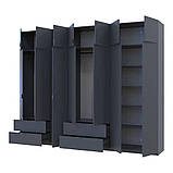 Шафа для одягу Doros Лукас Графіт 3+4 ДСП 300х50х240 DRS-011698 (42005133), фото 2