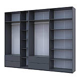 Шафа для одягу Doros Лукас Графіт 3+4 ДСП 300х50х240 DRS-011698 (42005133), фото 3