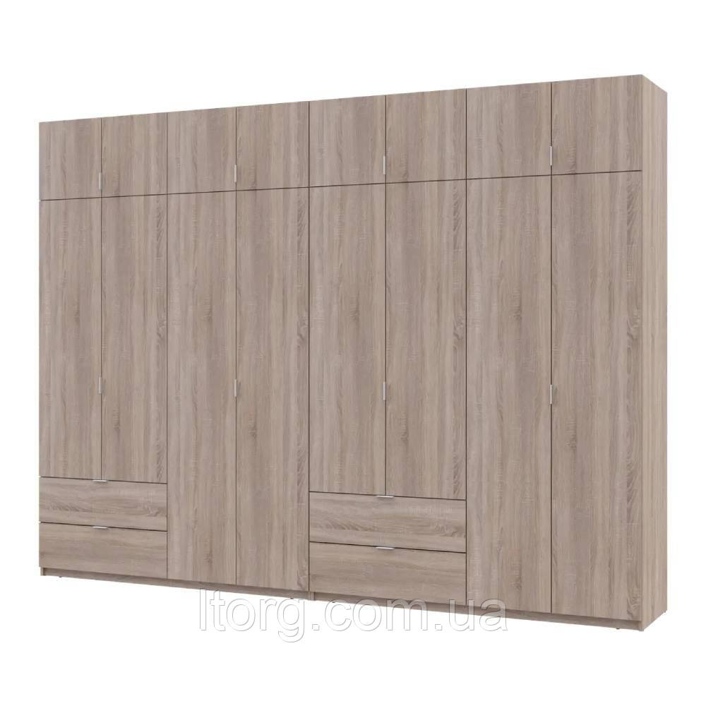 Шафа для одягу Doros Лукас Дуб сонома 4+4 ДСП 320х50х240 DRS-011710 (42005127), фото 1