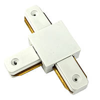 З'єднувач для шинопровода однофазного трекового світильника, трикутний, білий
