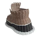 Кашпо для саду, декоративне «Черевик» плетене зі штучного ротанга (1632), фото 6