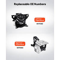 Комплект кріплення двигуна VEVOR, заміна, 2 шт., сумісний з Chevrolet Silverado 1500 5.3L V8 2014-2018 років випуску, замінює OE#