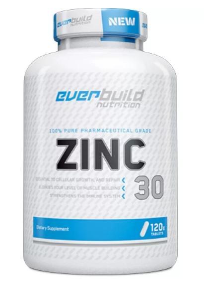 Цинк Everbuild Nutrition  Zinc Bisglycinate 30 мг  120 таблеток, фото 1