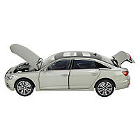 Машина метал AUDI A6L Ауді сіра 1:24 світло звук 20,5*8*7см (AP7754), фото 6