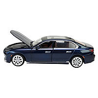 Машина метал BMW I7 БМВ синя 1:24 світло звук 22*6*8см (68288A(B), фото 6