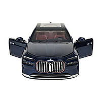 Машина метал BMW I7 БМВ синя 1:24 світло звук 22*6*8см (68288A(B), фото 7