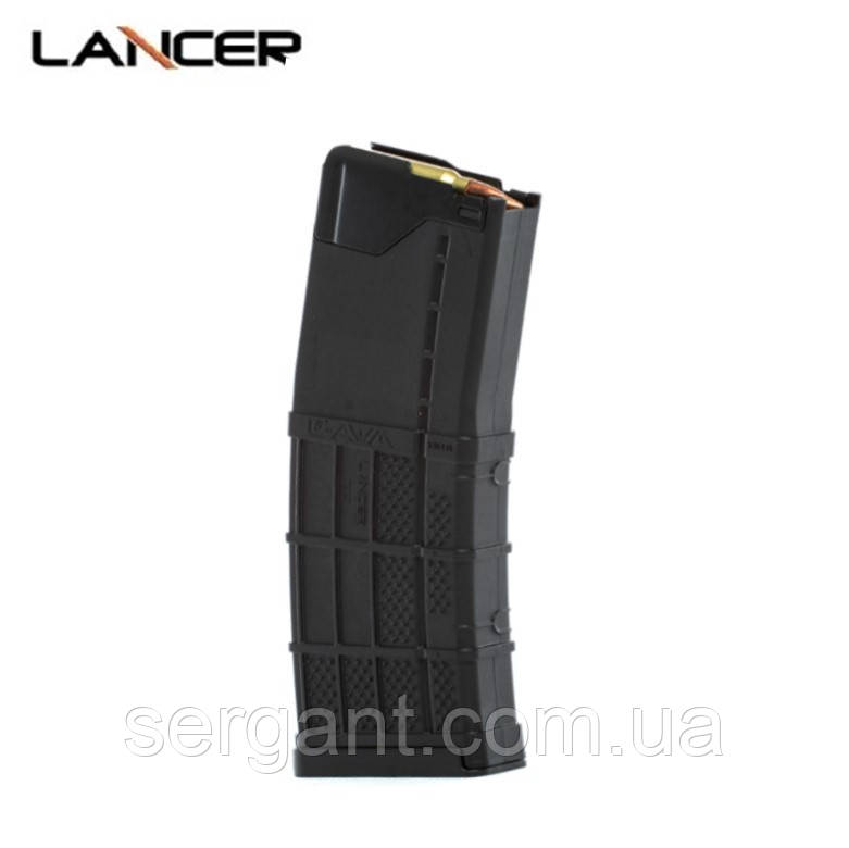 Магазин Lancer L5AWM (США) на 30 патронів 5.56х45 NATO (.223 Rem) для AR15/M4/М16 непрозорий чорний, фото 1