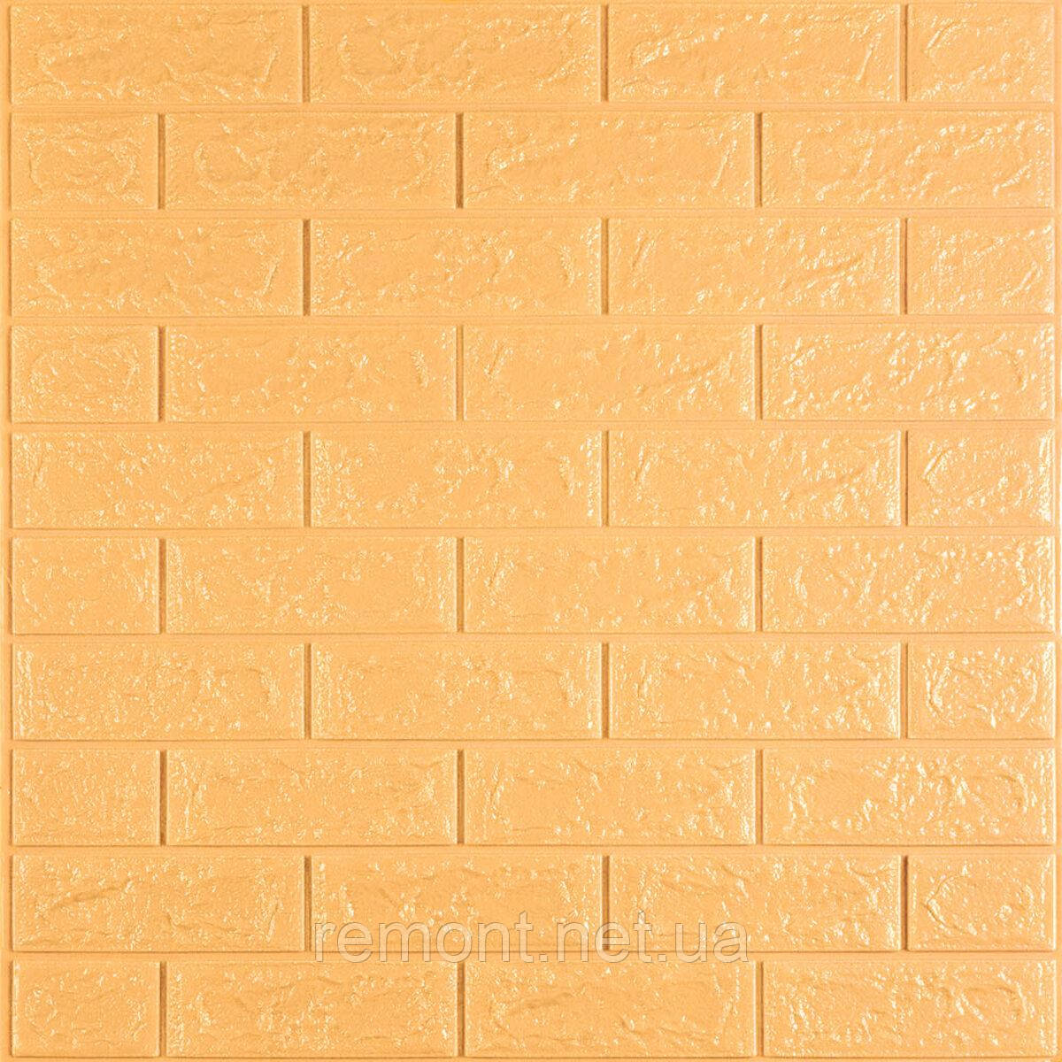 3D панель самоклеюча 700х770х5мм цегла Жовто-пісочний (009-5) SW-00000028, фото 1