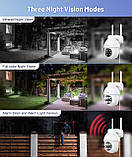 Зовнішня камера відеоспостереження Galayou 2K Wireless Outdoor Security Camera Y4 360° з кольоровим нічним баченням, фото 7