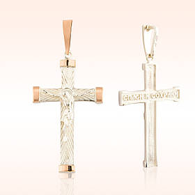 Срібний чоловічий хрест, срібло 925 проби