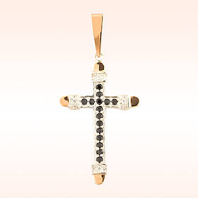 Чоловічий хрест зі срібла, срібло 925 проби