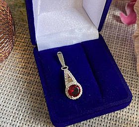 Срібна підвіска із золотими вставками, срібло 925, золото 375 проби, срібло 925 проби