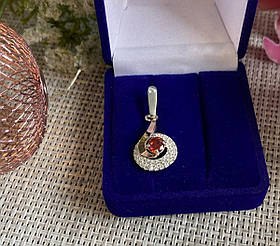 Срібна підвіска із золотими вставками, срібло 925, золото 375 проби, срібло 925 проби